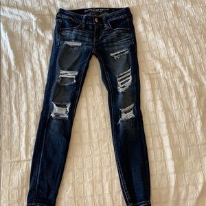 American Eagle ripped skinny jeans
